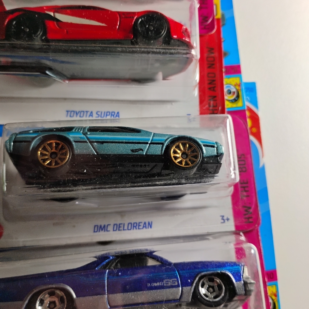 Toy Car Set - Red, Blue, and Silver 3cars
